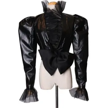 Dámská casual bunda Dámská bunda z umělé kůže P2055 XS