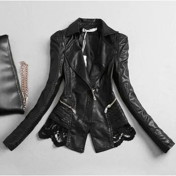 Dámská casual bunda Dámská bunda z umělé kůže P1780 S