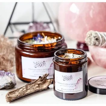 Svíčka Yoga Day Vykuřovací svíčka se šalvějí bílou