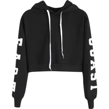 Dámská mikina Dámská krátká mikina B9 černá XL