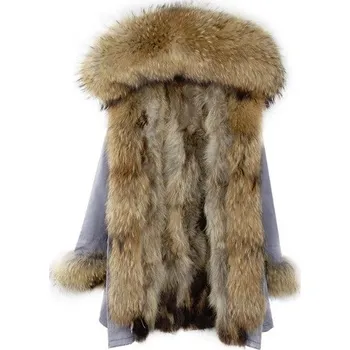 Dámská luxusní bunda s kožichem J2796 šedá M