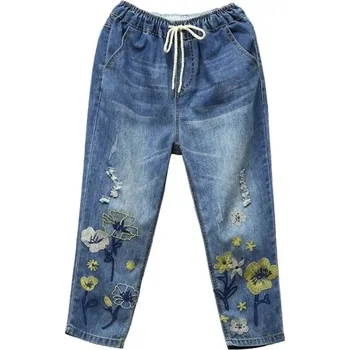 Dámské džíny Dámské vintage capri džíny XXL