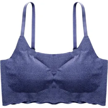 Podprsenka Dámská bezešvá fitness podprsenka fialová M
