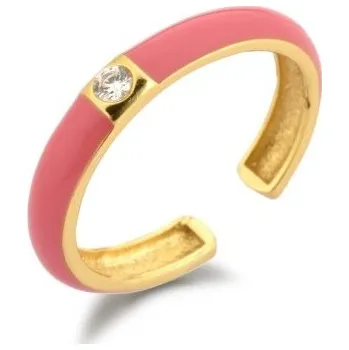 Prsten Dámský prstýnek D1638 tmavě růžová 2