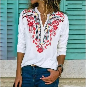 Dámský top s květinami A886 3XL 2