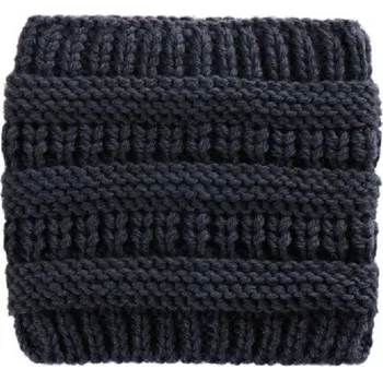 Čelenka Dámská zimní pletená čelenka tmavě šedá