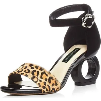 Dámské sandále Dámské sandály na podpatku A840 leopardí 38