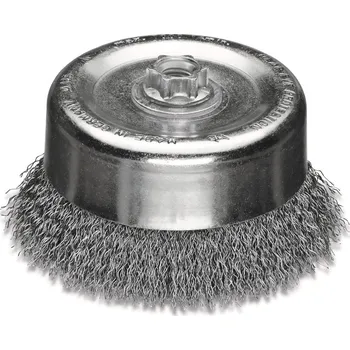 Drátěný kartáč Lessmann 447277 | Hrncový kartáč, přímé štětiny 125 x 30, M14, ocelový drát hladký STH 0,35
