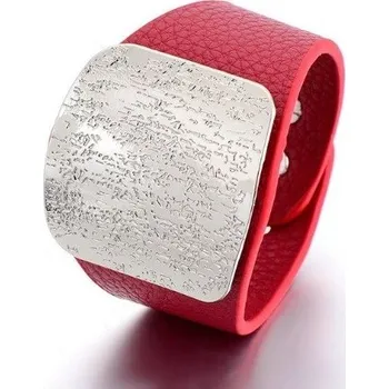 Náramek Dámský kožený náramek J2852 červená