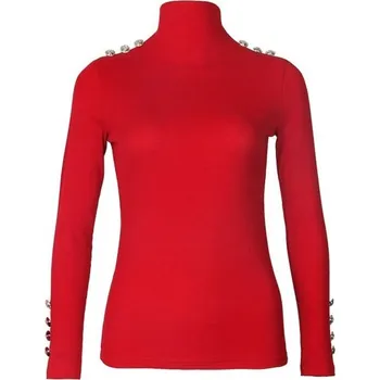 Dámský svetr Dámský rolák A2183 červená XS