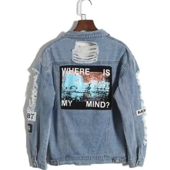 Dámská casual bunda Dámská džínová bunda v zajímavém provedení L