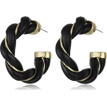 Náušnice Dámské kruhové náušnice G1192 černá