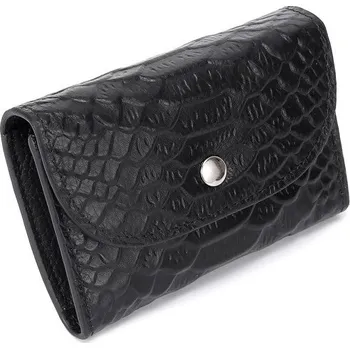 Peněženka Dámská peněženka malá se vzorem krokodýlí kůže černá