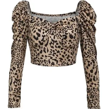 Dámská halenka Dámská leopardí halenka Hayley světle hnědá XL