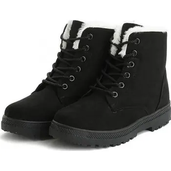 Dámská zimní obuv Dámské zimní boty s kožíškem J836 černá 35