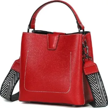 Kabelka Dámská kožená kabelka M1397 červená