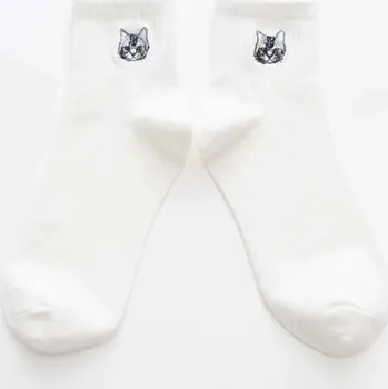 Dámské ponožky Dámské jednobarevné ponožky bílá