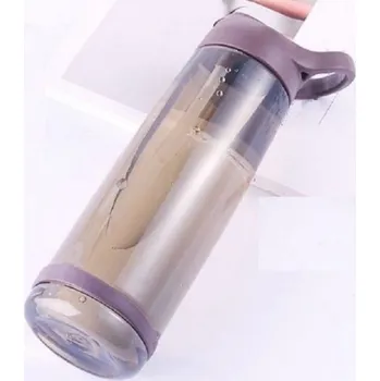 Láhev Cestovní lahev s brčkem tmavě hnědá S