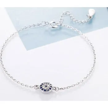 Náramek Dámský jemný náramek s kamínky H69 stříbrná