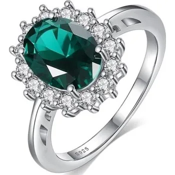 Šperk Dámský prstýnek D1206 tmavě zelená 5