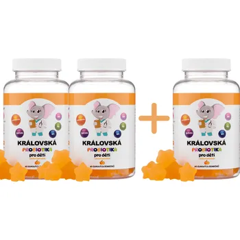 2+1 Královská Probiotika pro děti, komplex laktobacilů a bifidobakterií s vitamíny, (3x60 gumových bonbónů) - Kralovstvizdravi.cz
