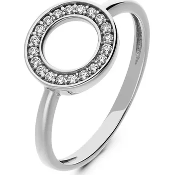 Prsten Leru Prsten z bílého zlata kolečko se zirkony 354 Velikost a váha prstenu: 56 (váha 2,15g)