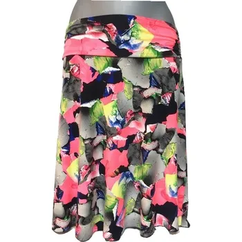 Dámská sukně Scharf Dámská letní sukně ke kolenům neon růžová Barva: Neonově růžová, Size: XL