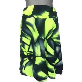 Dámská sukně Scharf Dámská letní sukně ke kolenům neon zelená Barva: Neonová zelená, Size: S