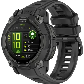 Příslušenství k chytrým hodinkám 4wrist Silikonový řemínek pro Garmin Instinct 3 Solar a Instinct 3 AMOLED 50 mm - Black + 2 měsíce na vrácení zboží