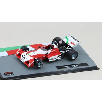 autíčko Centauria Surtees F1 TS9B #26 Season 1972 Andrea De Adamich 1:43 - časopis s modelem Surtees F1 - kovový model auta