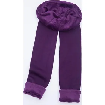 Dámské legíny Dámské zimní elastické legíny - Fialové XS