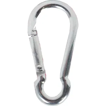 karabina TOPTRADE karabina pozinkovaná (obyčejná) 8×80 mm – nosnost 220 kg (Lanová karabina se západkou, pozink, 8×80 mm (220 kg))