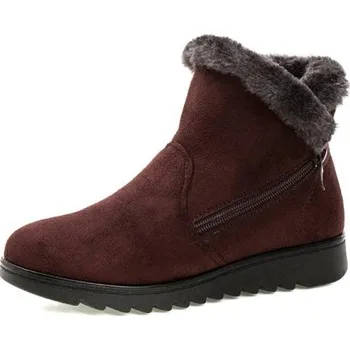 Dámská zimní obuv Dámské zimní boty na platformě J1808 hnědá 39