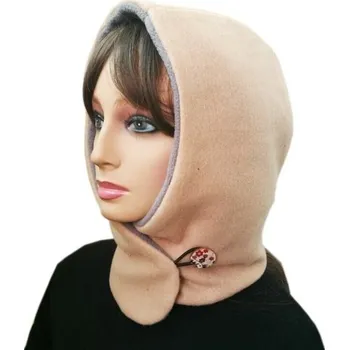 Šála Dámská zimní kukla khaki