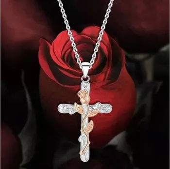 Náhrdelník Dámský náhrdelník s křížem D161 2