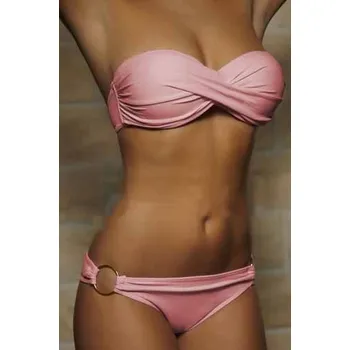 Dámské plavky Dámské stylové bikiny růžová M