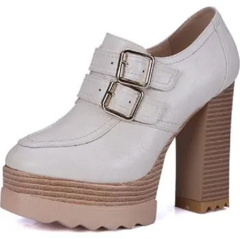 Dámské tenisky Dámské stylové kotníkové boty na podpatku J2410 bílá 36