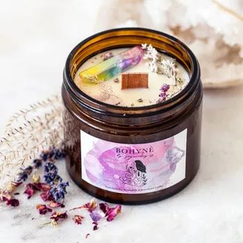 Svíčka Yoga Day Svíčka s dřevěným knotem Bohyně