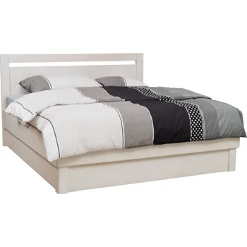 Postel Dřevěná postel Matera, 80x200 cm, buk, čokoládová - lak, box