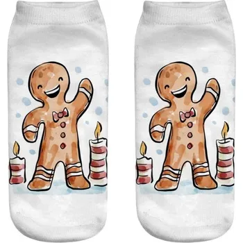 Dárková krabička Dámské vánoční ponožky s 3D potiskem 2