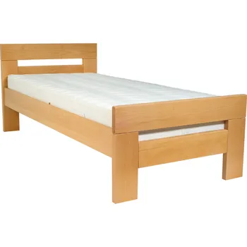 Postel Dřevěná postel Attard, bílá, 80x200 cm