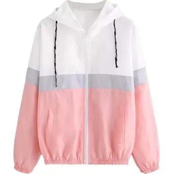 Dámská casual bunda Dámská jarní bunda P1383 růžová L