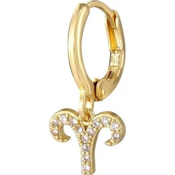 Náušnice Dámská kruhová náušnice se znamením zvěrokruhu zlatá 2