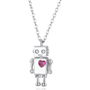 Náhrdelník Dámský náhrdelník s robotem červená