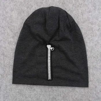 Pokrývka hlavy Dámská čepice se zipem tmavě šedá