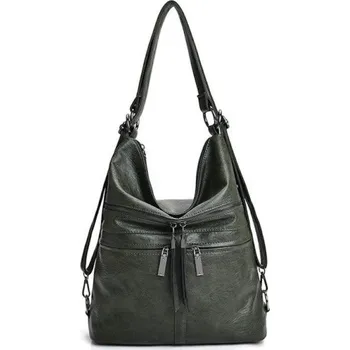 Kabelka Dámská kožená kabelka M1242 armádní zelená