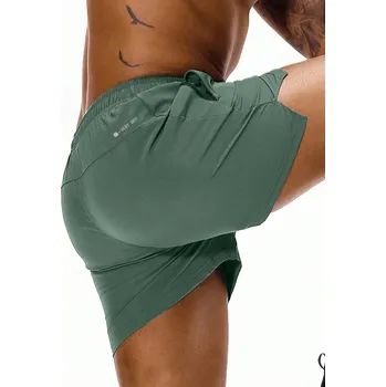 Pánské kraťasy Pánské běžecké šortky Barva: Zelená, Velikost: 4XL