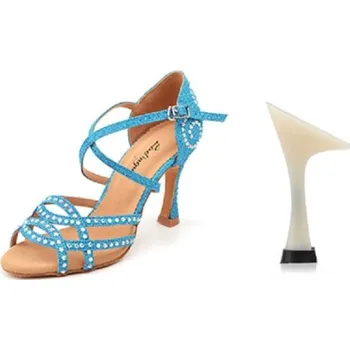 Dámské lodičky Dámské taneční střevíce A475 modrá 40 9 cm