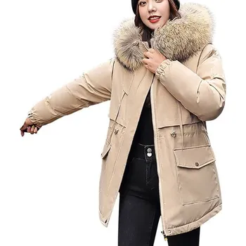 Dámská zimní bunda P1788 béžova XL