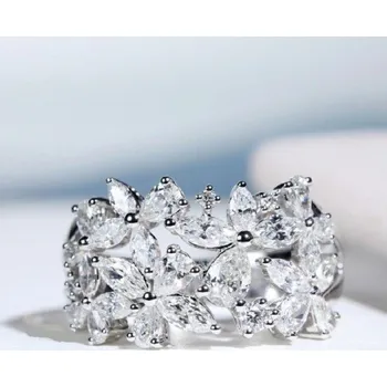 Prsten Dámský prstýnek s květinami D1599 9